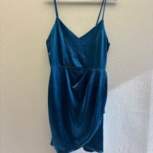 LULUS BLUE SATIN MINI DRESS- NWT